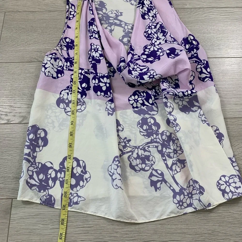 Diane Von Furstenberg Silk Floral Print Blouse - Picture 13 of 13